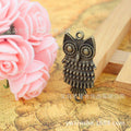 37×18mm Vintage Double Owl Connector Charm for Bracelets