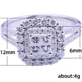 Cushion Cluster Halo Ring In Silver And Gold-Tone Finishes view 5