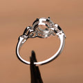 Clear Round Stone Open Heart Silver Tone Ring Jewelry Accessory view 3