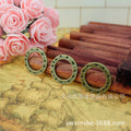 22mm Vintage Alloy Dotted Circle Connector Pendant