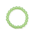 Green Apple Crystal Bead Stretch Bracelet Round Stone Strand view 1