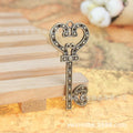 Vintage Heart Key Charm Pendant 56x26mm