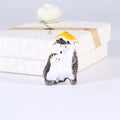 Whimsical Enamel Hedgehog Brooch in Black or Yellow view 6
