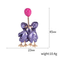 Enamel Couple Duck Balloon Brooch Black Blue Purple view 5
