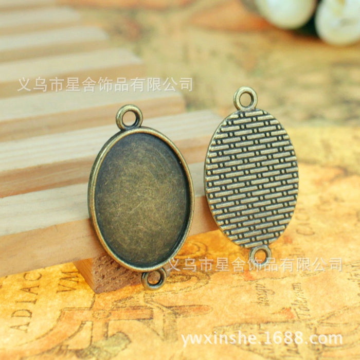 Vintage Oval Cabochon Bezel Setting Pendant Tray 25x18mm