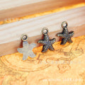 Single-Sided Starfish Alloy Charm Pendant 10mm