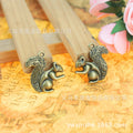 Curled Tail Squirrel Antique Tone Alloy Jewelry Making Component in 4 Finishes view 1