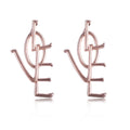 Long LOVE Letter Drop Earrings in Three Metal Tones view 8