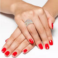 Tricolor Crossover Multirow Wide Ring Metal Jewelry Design view 4