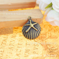 Vintage Starfish Shell Ocean Charm Pendant 22x18mm