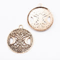 Celestial Moon and Star Round Metal Charms in Three Finishes view 7