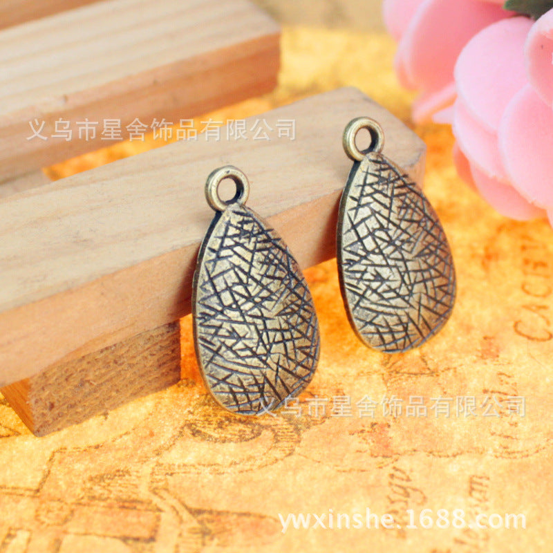 Vintage Teardrop Alloy Earring Charm Pendant 23x13mm