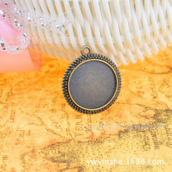20mm Vintage Round Cabochon Tray Bezel Setting Pendant