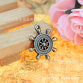 Ship Wheel Metal Charms in Four Gold, Bronze and Silver Finishes view 2