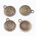 Round Clock Cabochon Setting Metal Component in 2 Distinct Finishes for Jewelry Making view 5