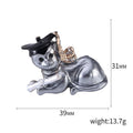 Graduation Dog Brooch with Cap and Crystal Bow in Two Colors view 5