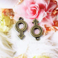 21x11mm Antique Bronze Figure Symbol Alloy Charm Pendant