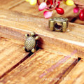 Vintage Alloy Turtle Large Hole Bead for DIY Jewelry