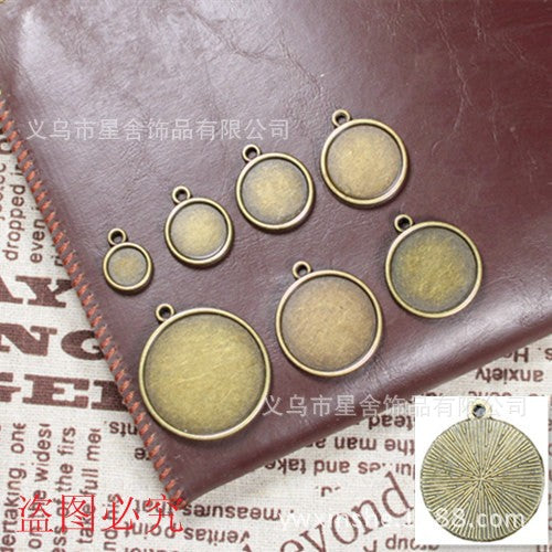 Alloy Pendant Tray Bezel Settings for DIY Jewelry