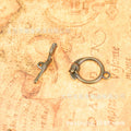 Antique Finish Tulip Toggle Clasp Metal Jewelry Component view 2