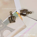Half Crown Metal Charm Pendant in 3 Finishes for Jewelry Making view 2