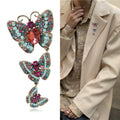 Three Butterfly Vine Brooch Decorative Metal Pin For Jackets And Lapels view 2