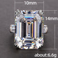 Oversized Emerald-Cut Solitaire Ring In Clear And Pink view 5