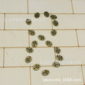 Vintage Oval Flower Alloy Charm Pendant 9x7mm