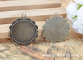 Oval Bezel Pendant Setting With Beaded Rim In Multiple Metal Finishes view 2