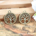 20mm Double-Sided Tree of Life Alloy Charm Pendant