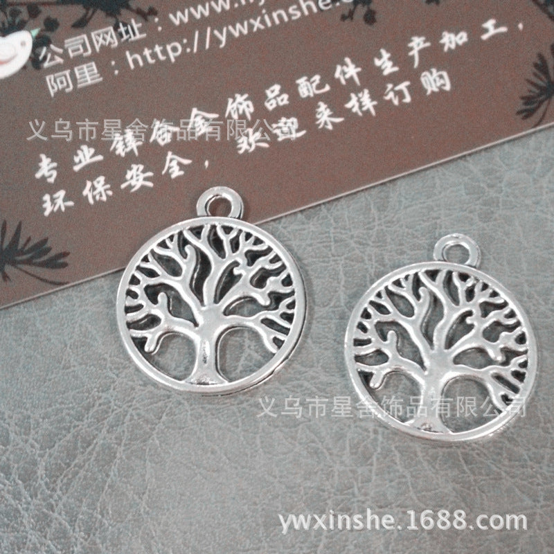 20mm Double-Sided Tree of Life Alloy Charm Pendant