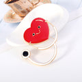 Red Gold Tone Heart Enamel Metal Brooch Pin for Jackets and Lapels view 3