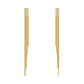 Crystal Bar Chain Tassel Earrings with Sparkling Stone Details view 5