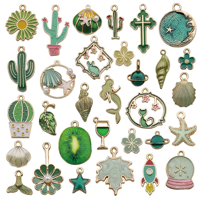 Enamel Colorful Seashell Metal Charms for Jewelry and Craft Projects