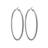 Silver Matte Hoops