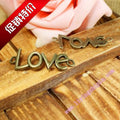 40x15mm Curved LOVE Double Charm Pendant