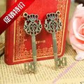 68x23mm Double-Sided Alloy Crown Key Charm Pendant
