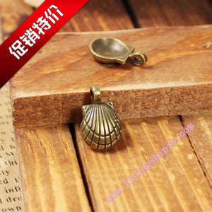 Ocean Style Shell Charm Pendant 15x10mm for DIY Jewelry