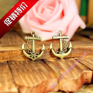 20x24mm Vintage Alloy Anchor Charm Pendant