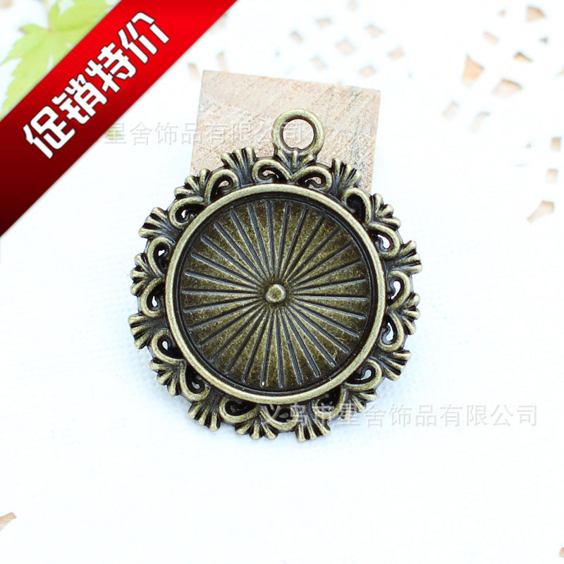 20mm Vintage Alloy Bezel Setting Pendant Base