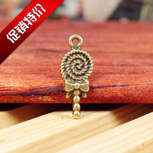 31.5x13mm Alloy Bow Lollipop Charm Pendant