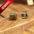 Double-Sided Elephant Large Hole Alloy Bead Pendant
