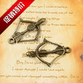 36x25mm Alloy Bow and Arrow Charm Pendant