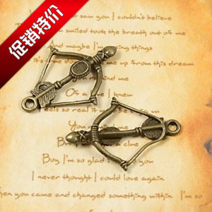 36x25mm Alloy Bow and Arrow Charm Pendant