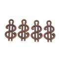 Dollar Sign Charm Pendants in Six Metallic Finishes view 11