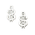 Dollar Sign Charm Pendants in Six Metallic Finishes view 6