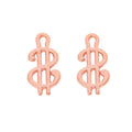 Dollar Sign Charm Pendants in Six Metallic Finishes view 8