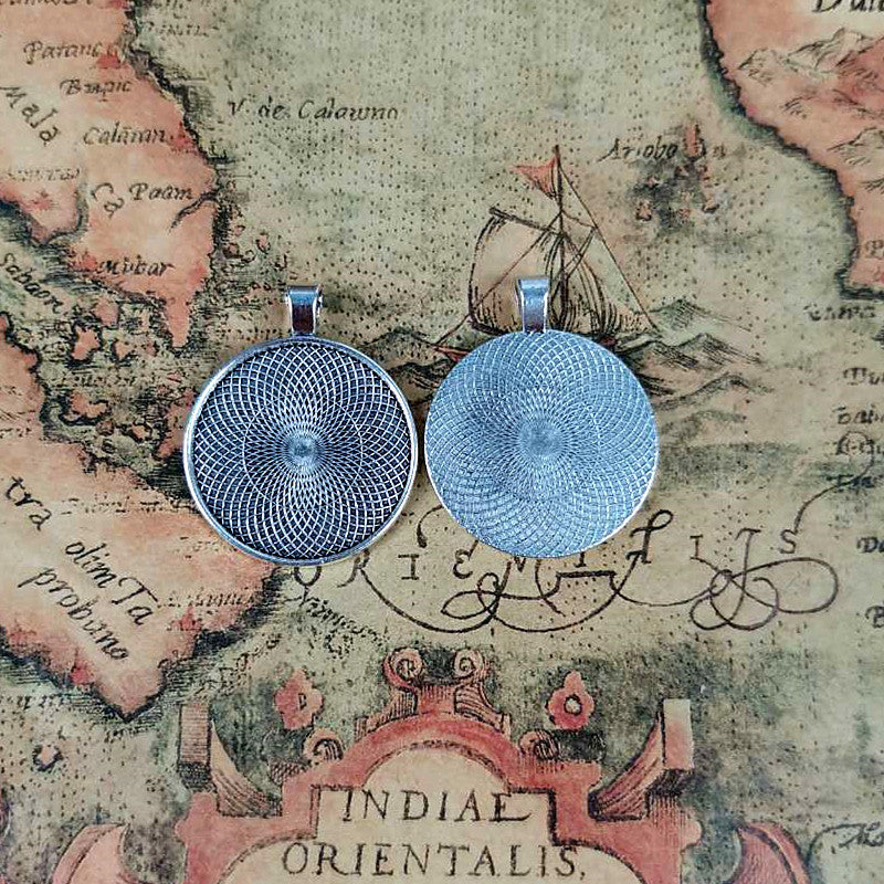 30mm Round Cabochon Tray Bezel Setting Pendant