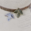 Vintage Metal Three Leaf Cluster Pendant in Multiple Finish Options for Jewelry Making view 2