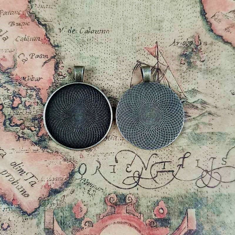 30mm Round Cabochon Tray Bezel Setting Pendant